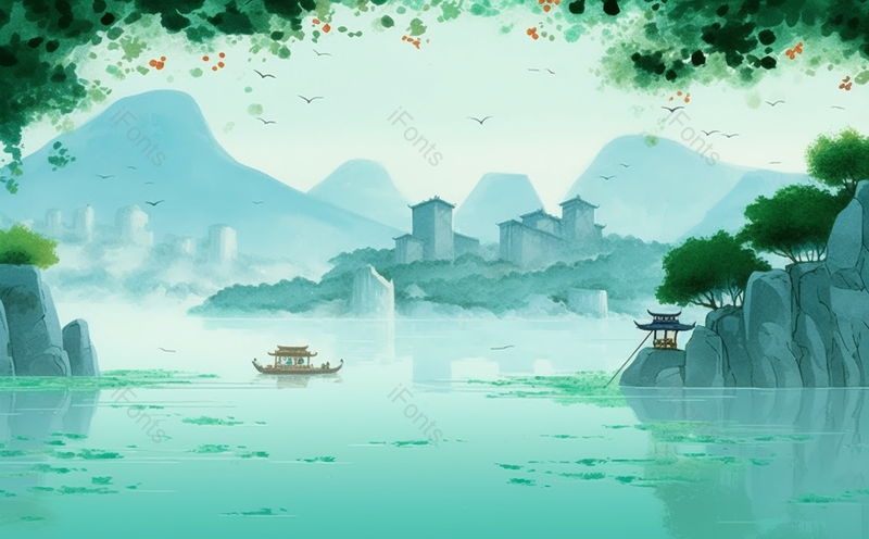 江南的景观设计古典中国风插画背景壁纸,插画/手绘图,插画/手绘图库,插画/手绘图下载,插画/手绘